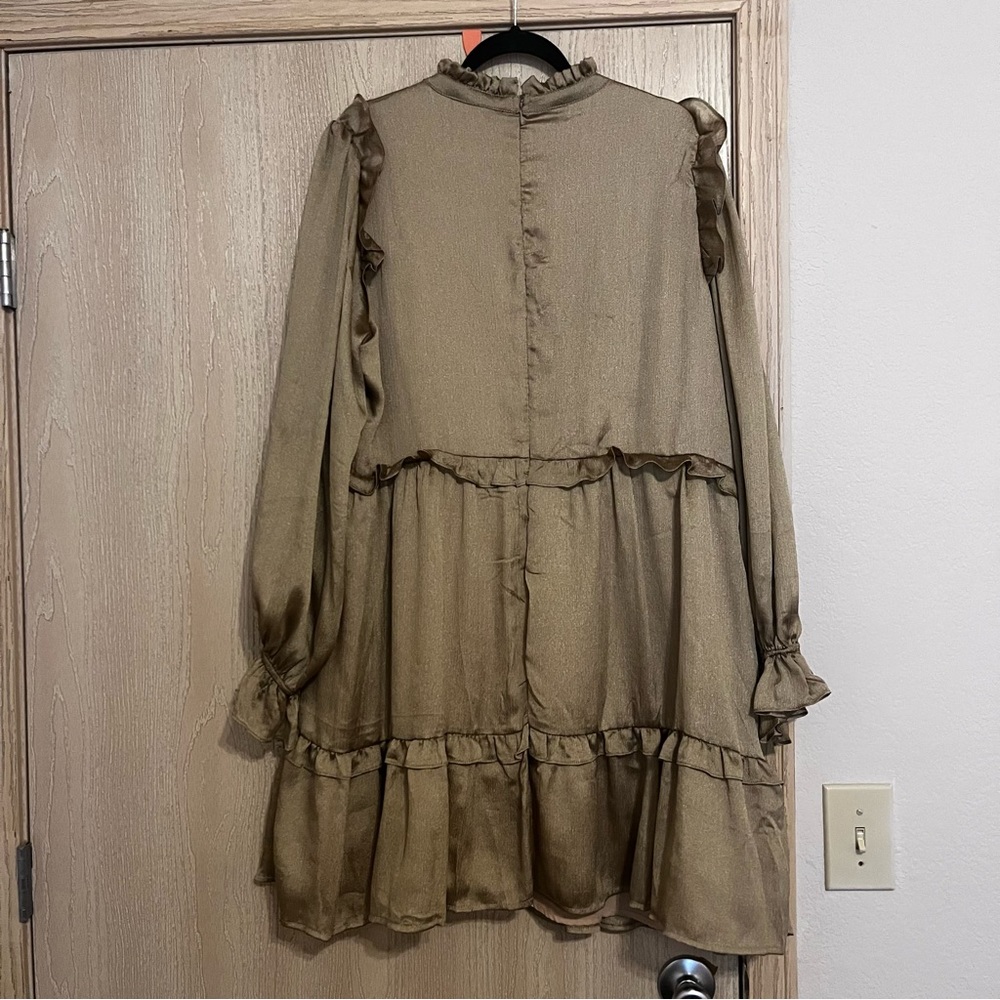 Gold Fall Ruffle Dress - Picture 5 of 5